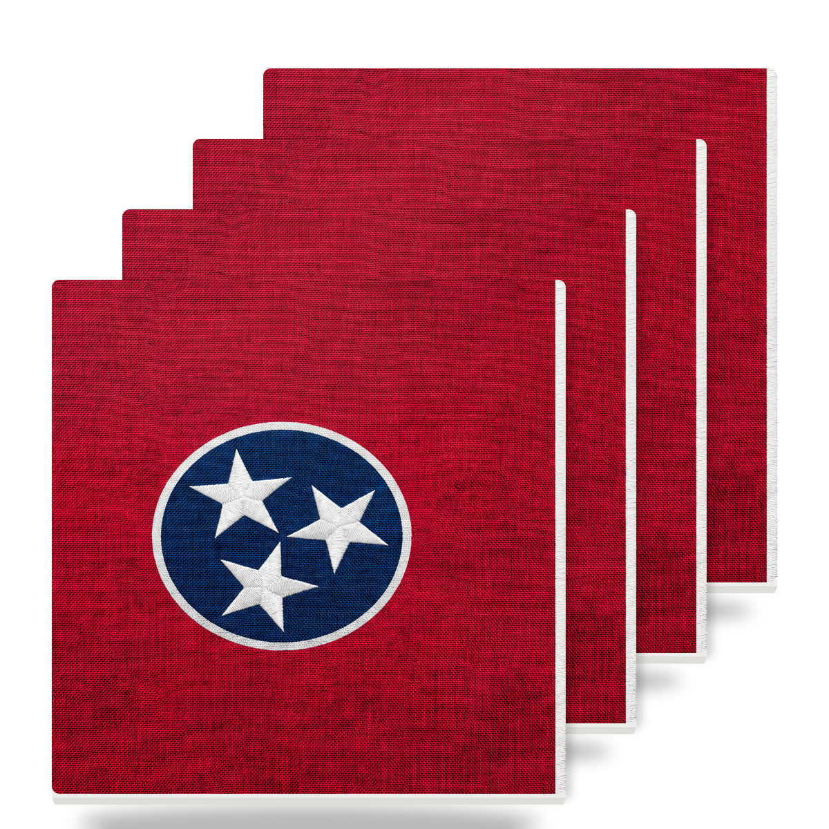 Tennessee State Flag ceramic coasters set of 4
