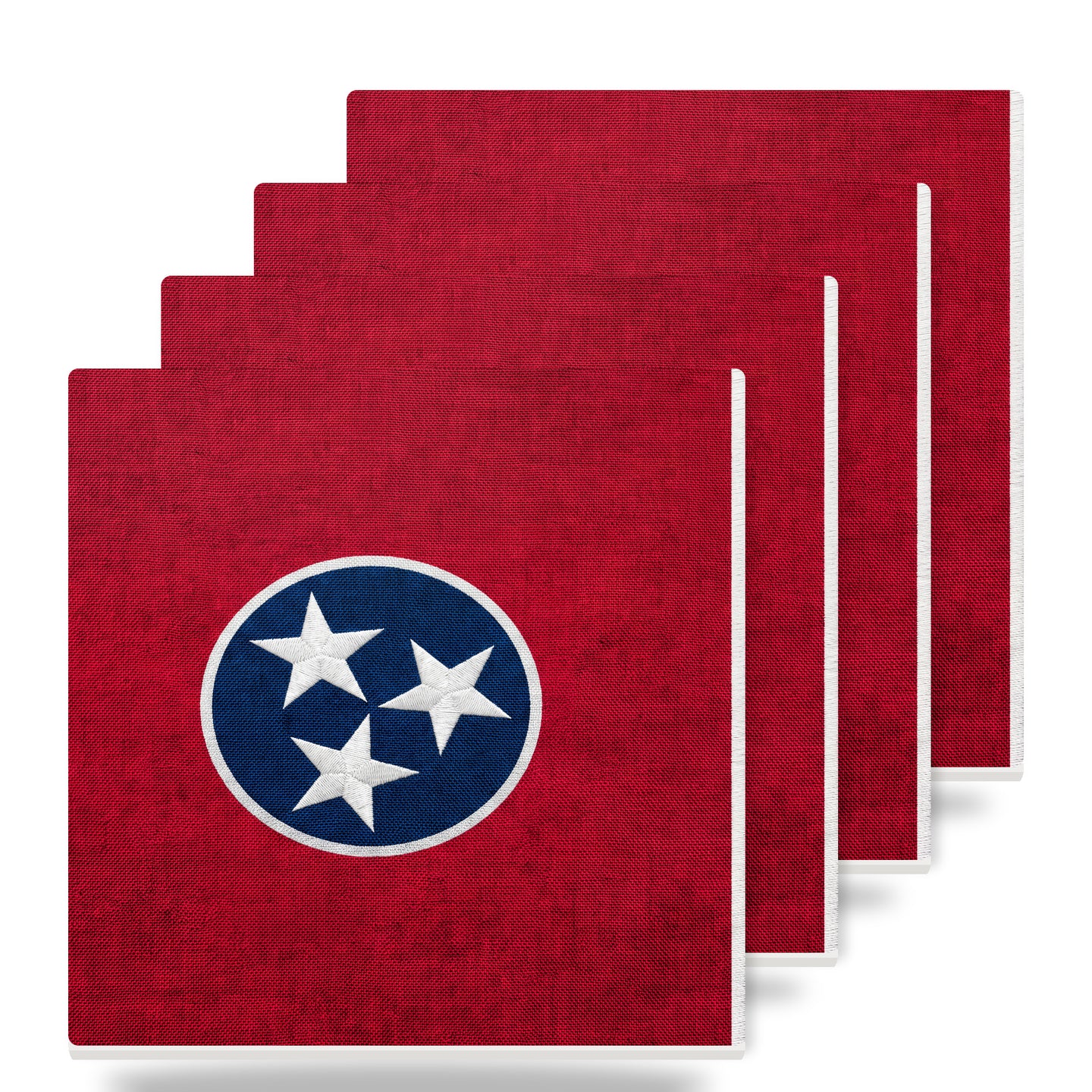 Tennessee State Flag ceramic coasters set of 4