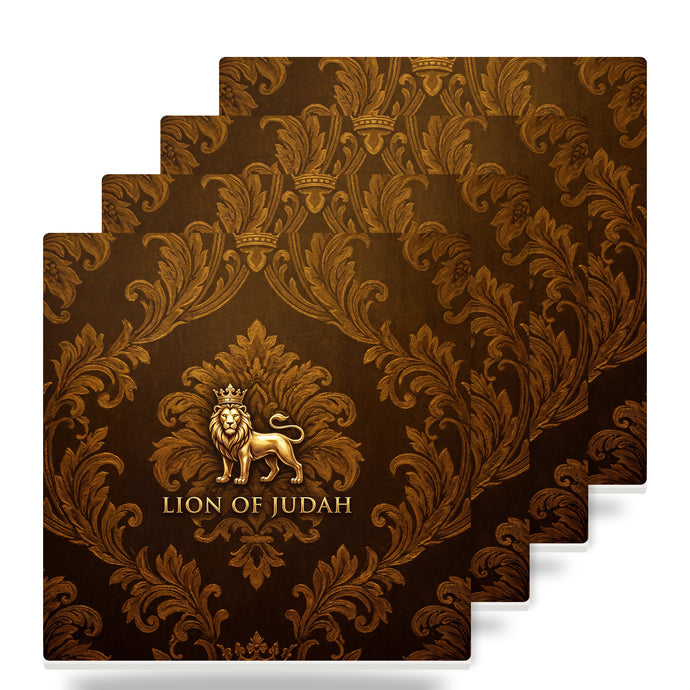 Lion Of Judah ceramic coasters set of 4