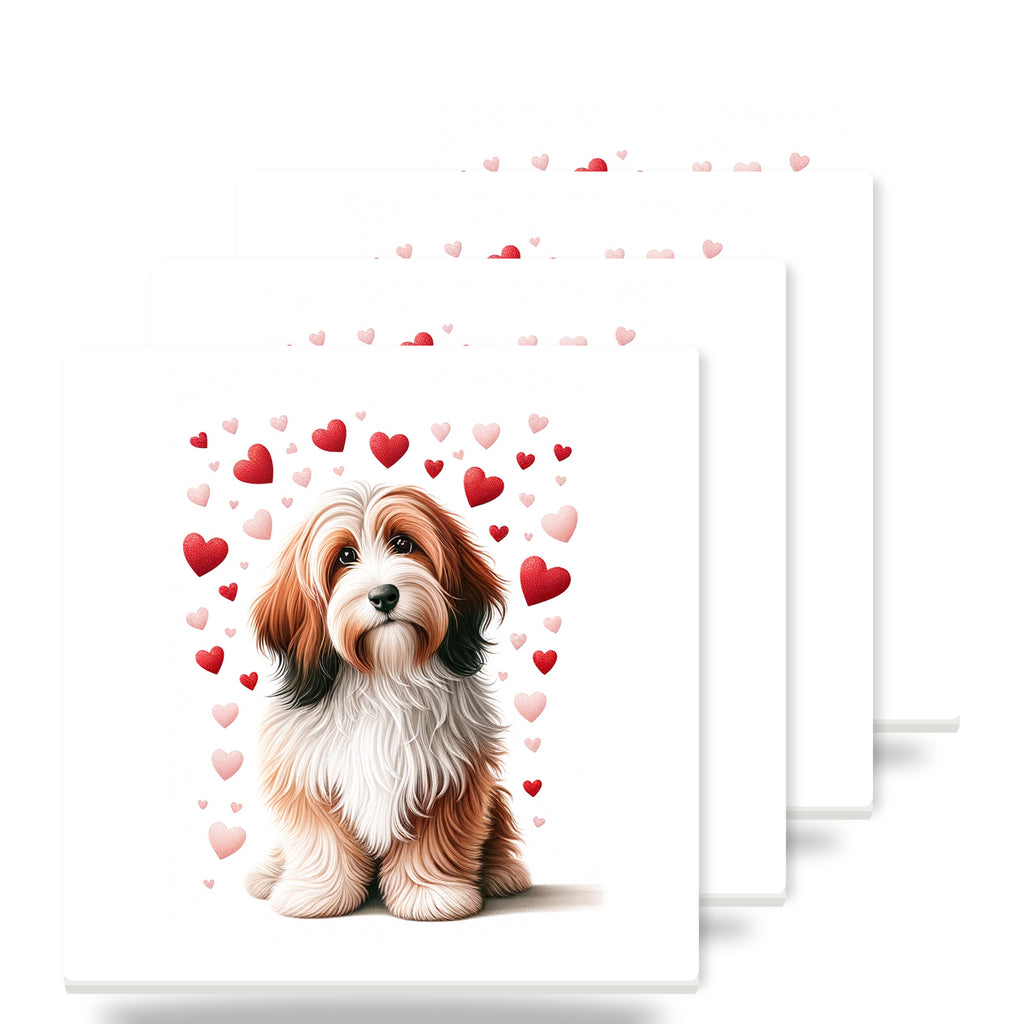 Havanese ceramic coasters set of 4