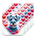 Miniature Schnauzer ceramic coasters set of 4
