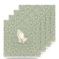 Pray On It ceramic coasters set of 4