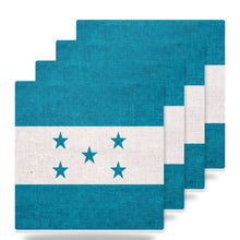 Honduras Flag Pride ceramic coasters set of 4