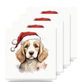 Clumber Spaniel Puppy Drawing ceramic coasters set of 4