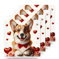 Pembroke Welsh Corgi ceramic coasters set of 4