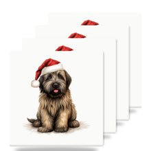 Briard Puppy Drawing ceramic coasters set of 4