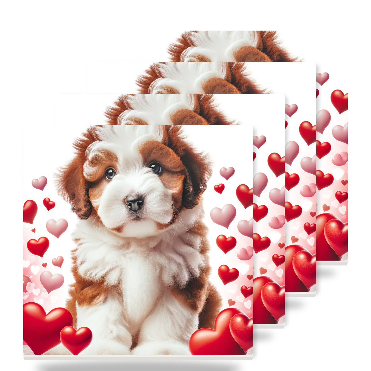Havanese ceramic coasters set of 4