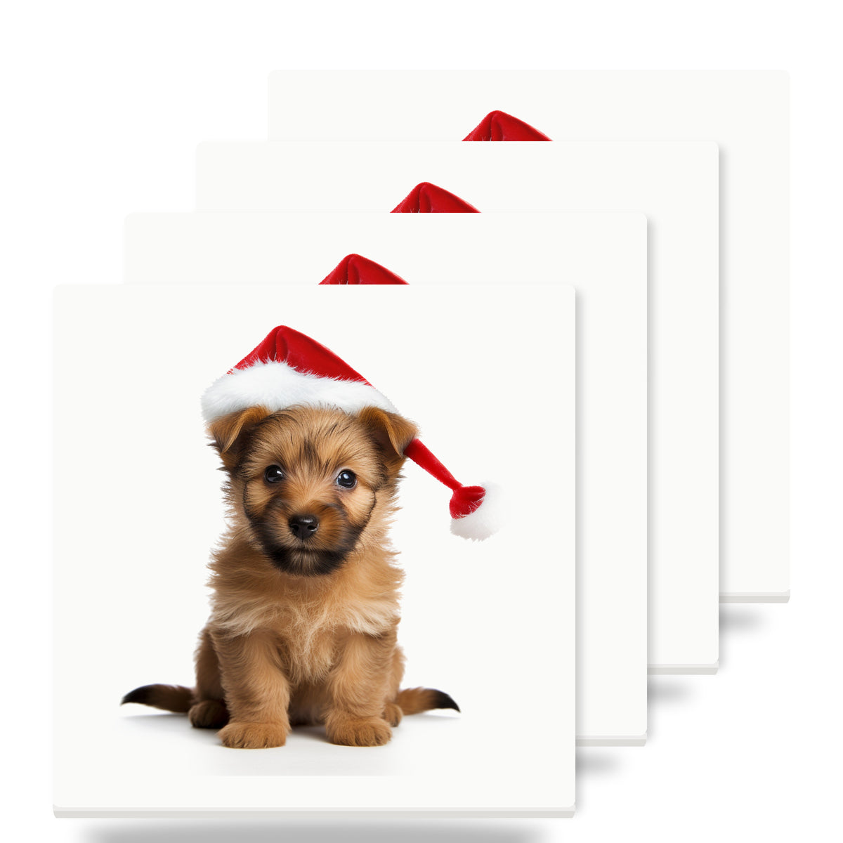 Australian Terrier Puppy ceramic coasters set of 4