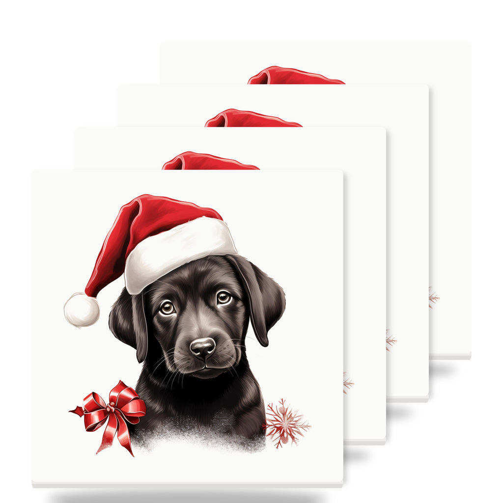 Labrador Retriever Puppy Drawing ceramic coasters set of 4