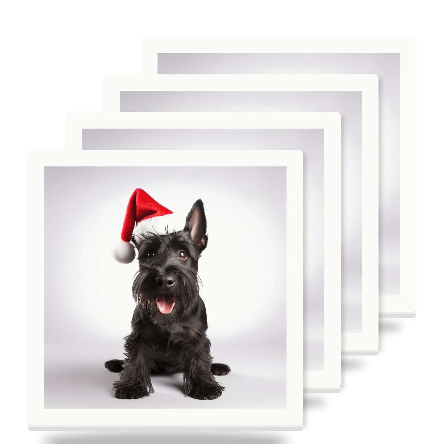 Scottish Terrier ceramic coasters set of 4