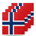 Norway Flag Pride ceramic coasters set of 4
