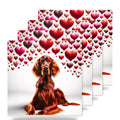 Irish Setter ceramic coasters set of 4