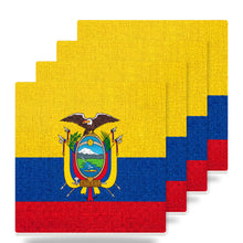Ecuador Flag Pride ceramic coasters set of 4