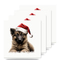 Belgian Tervuren Puppy Drawing ceramic coasters set of 4