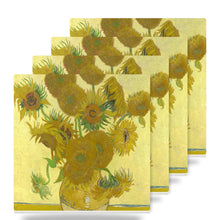 Van Gogh Sunflowers ceramic coasters set of 4