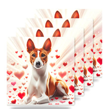 Basenji ceramic coasters set of 4