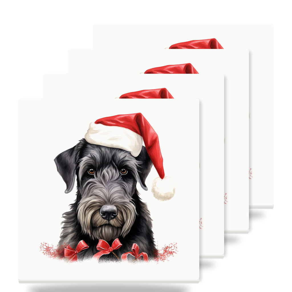 Giant Schnauzer Puppy Drawing ceramic coasters set of 4
