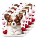 Papillon ceramic coasters set of 4