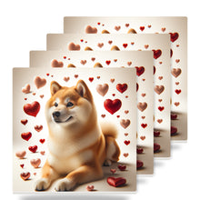 Shiba Inu ceramic coasters set of 4
