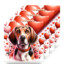 Beagle ceramic coasters set of 4
