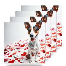 Rat Terrier ceramic coasters set of 4