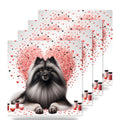 Keeshond ceramic coasters set of 4
