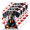 Dachshund ceramic coasters set of 4