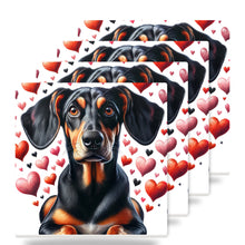 Dachshund ceramic coasters set of 4