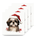 Shih Tzu Puppy Drawing ceramic coasters set of 4