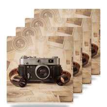 Film Camera ceramic coasters set of 4