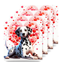 Dalmatian ceramic coasters set of 4