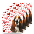 Basset Hound ceramic coasters set of 4