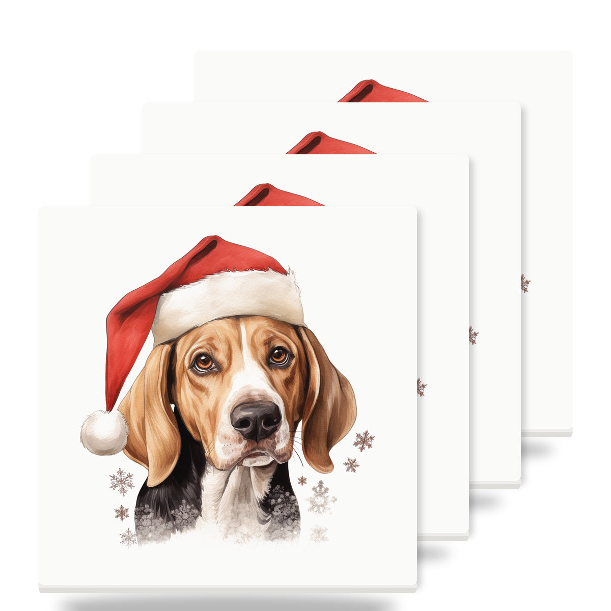 American Foxhound ceramic coasters set of 4