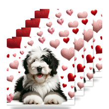 Old English Sheepdog ceramic coasters set of 4