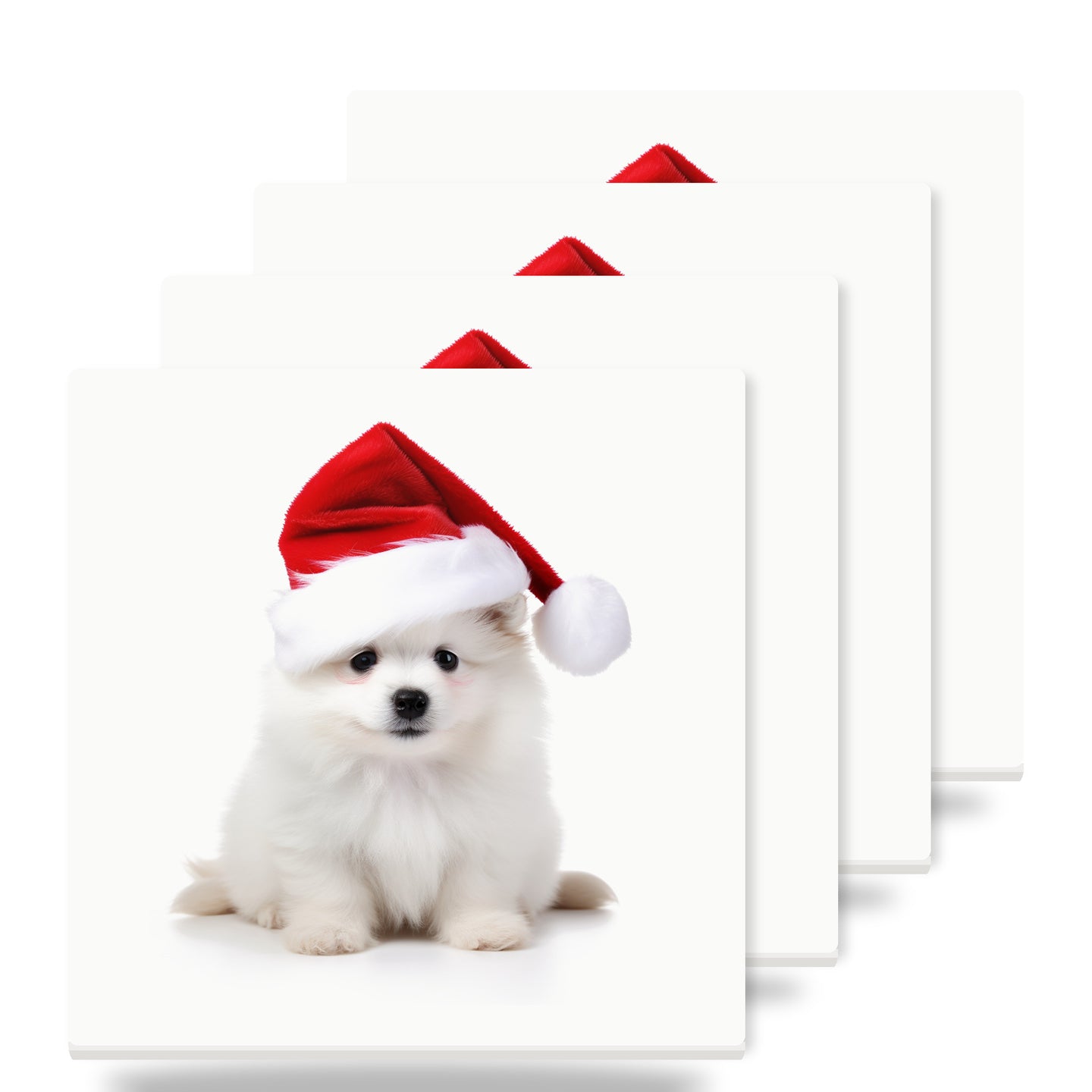 Pumik Puppy ceramic coasters set of 4