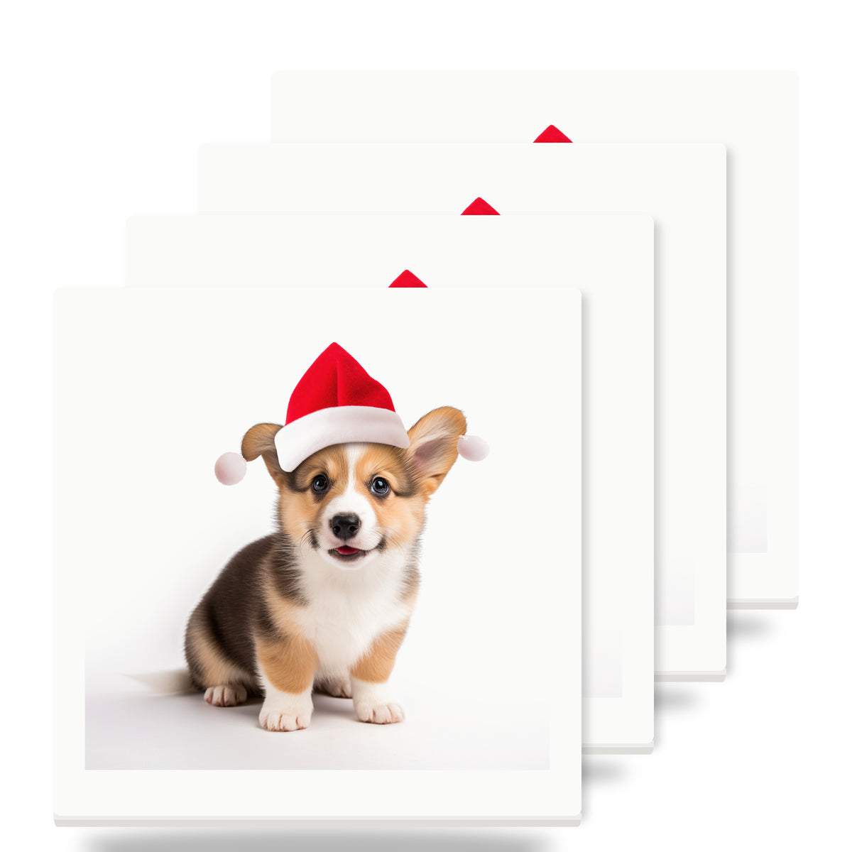 Pembroke Welsh Corgi Puppy ceramic coasters set of 4