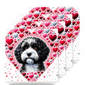 Portuguese Water Dog ceramic coasters set of 4