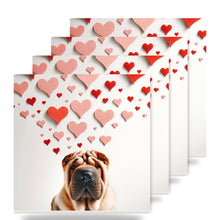 Chinese Shar-Pei ceramic coasters set of 4