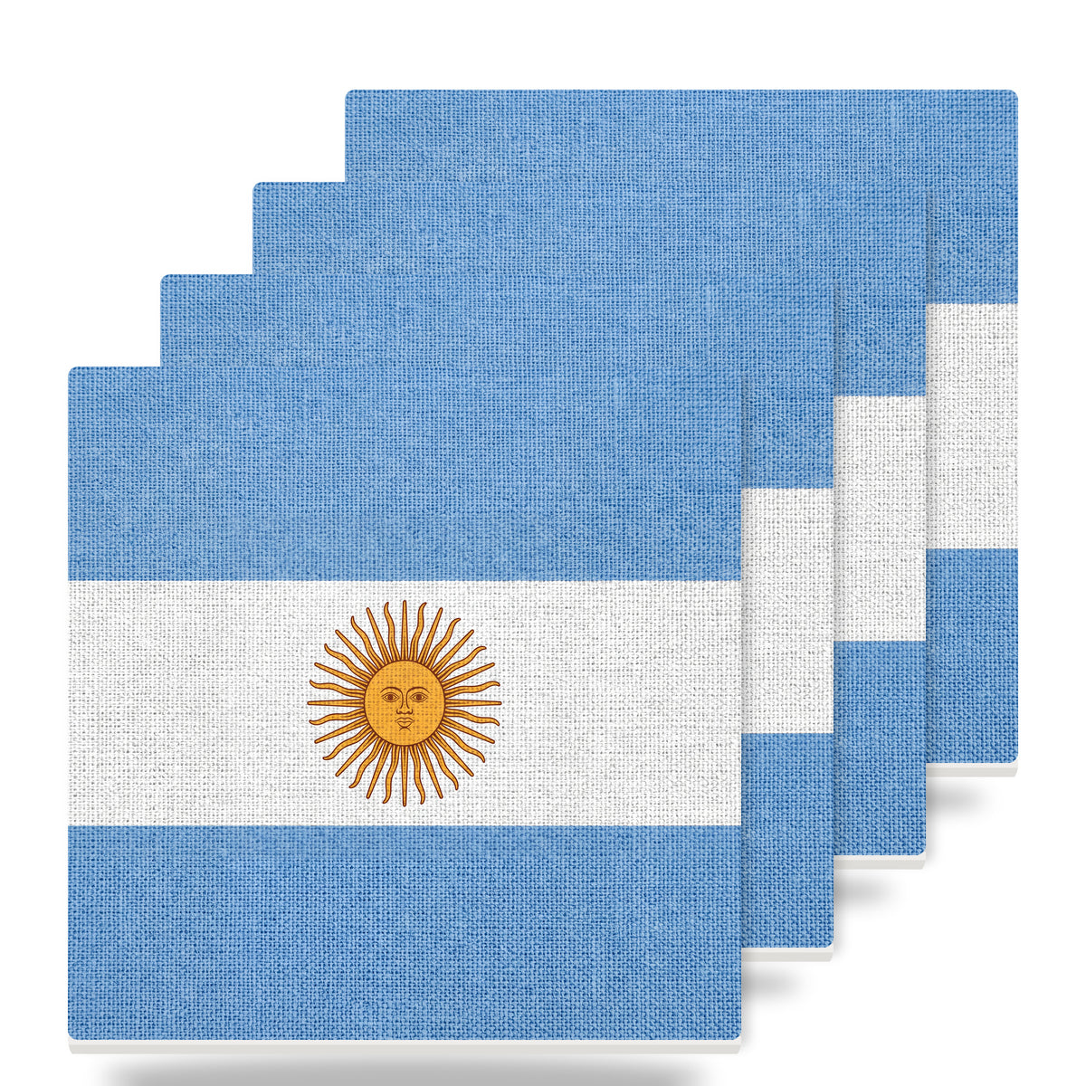 Argentina Flag Pride ceramic coasters set of 4