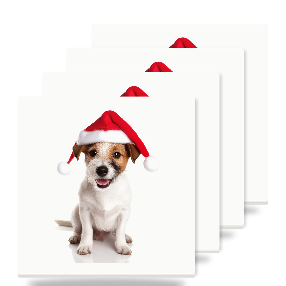 Parson Russell Terrier ceramic coasters set of 4