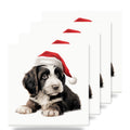 Spinone Italiano Puppy Drawing ceramic coasters set of 4