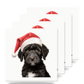 Portuguese Water Dog Puppy Drawing ceramic coasters set of 4