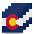 Colorado State Flag ceramic coasters set of 4