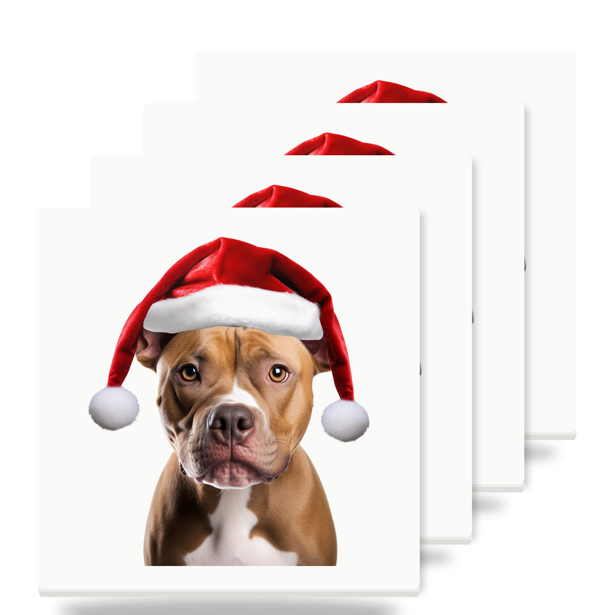 American Staffordshire Terrier ceramic coasters set of 4