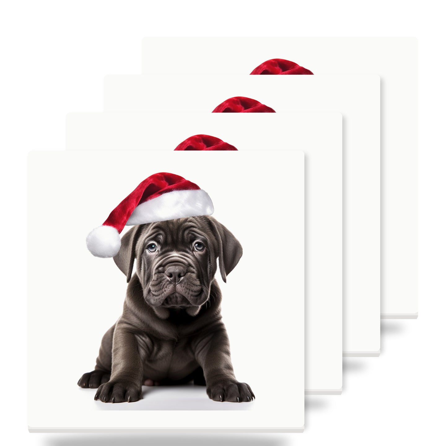 Cane Corso Puppy ceramic coasters set of 4