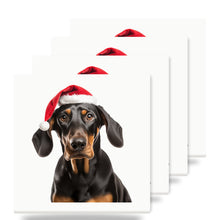 Black and Tan Coonhound ceramic coasters set of 4