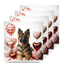 German Shepherd Dog ceramic coasters set of 4