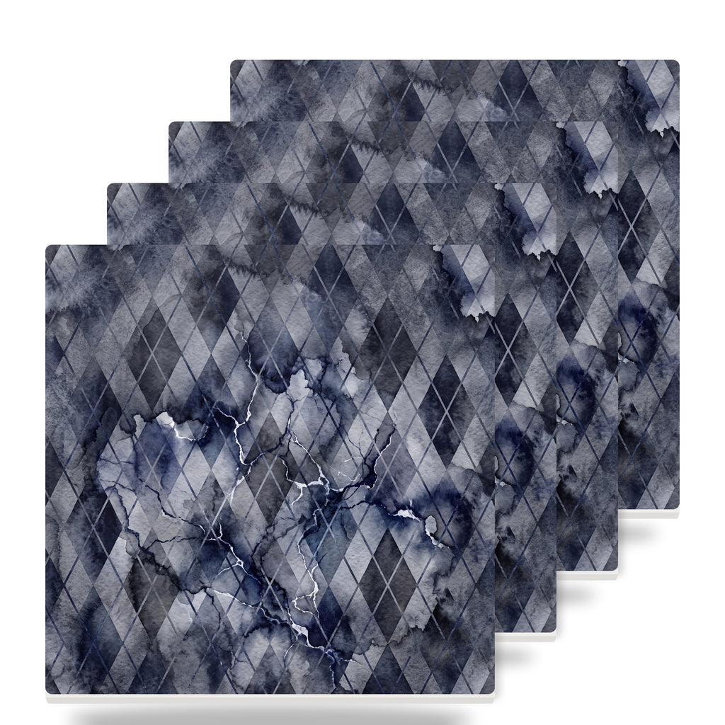 Argyle ceramic coasters set of 4