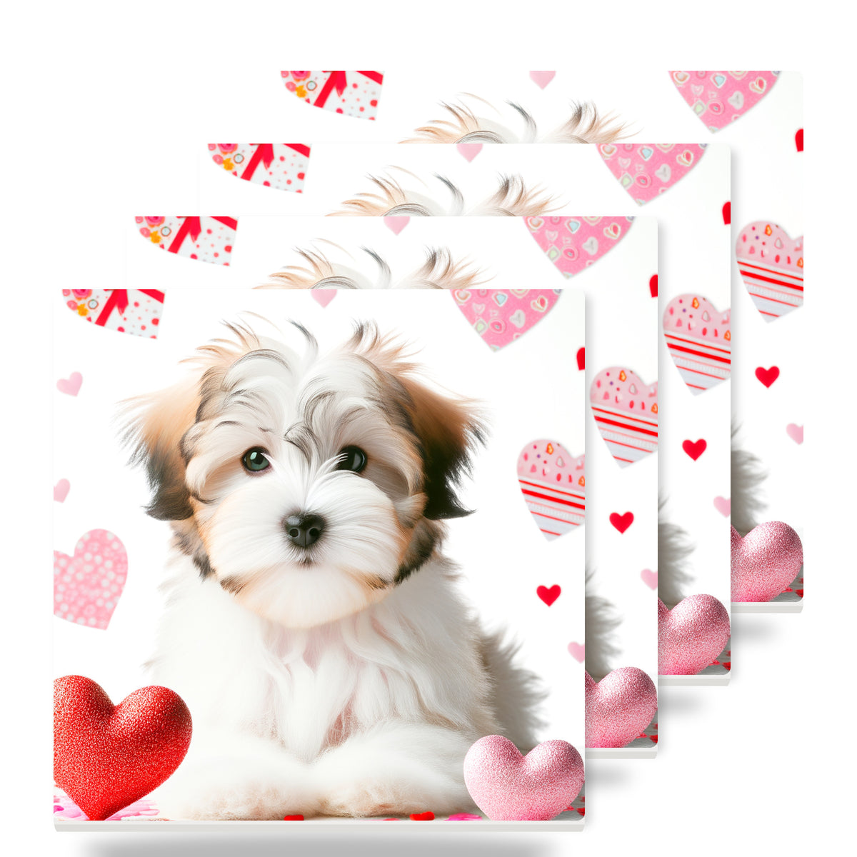 Havanese ceramic coasters set of 4
