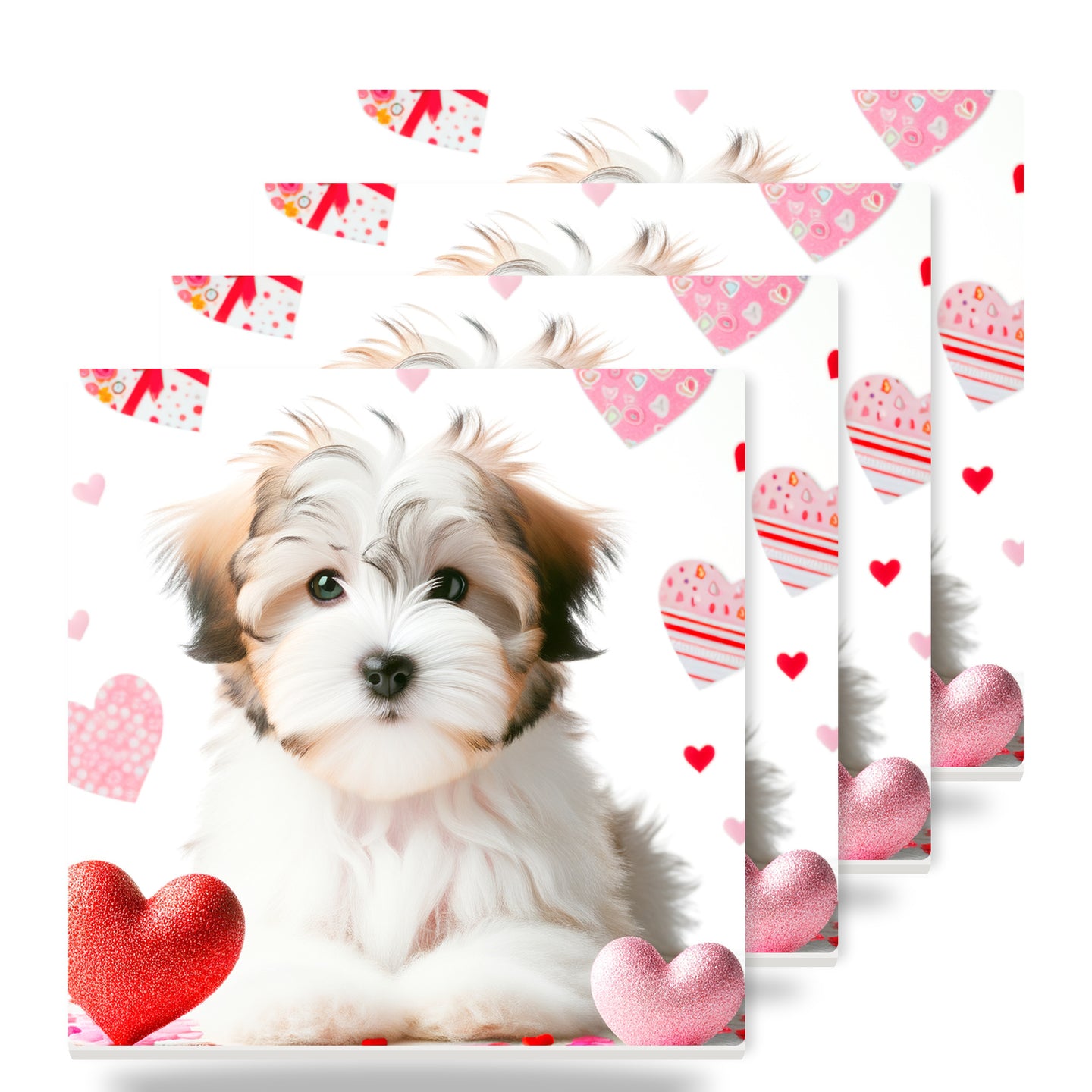 Havanese ceramic coasters set of 4